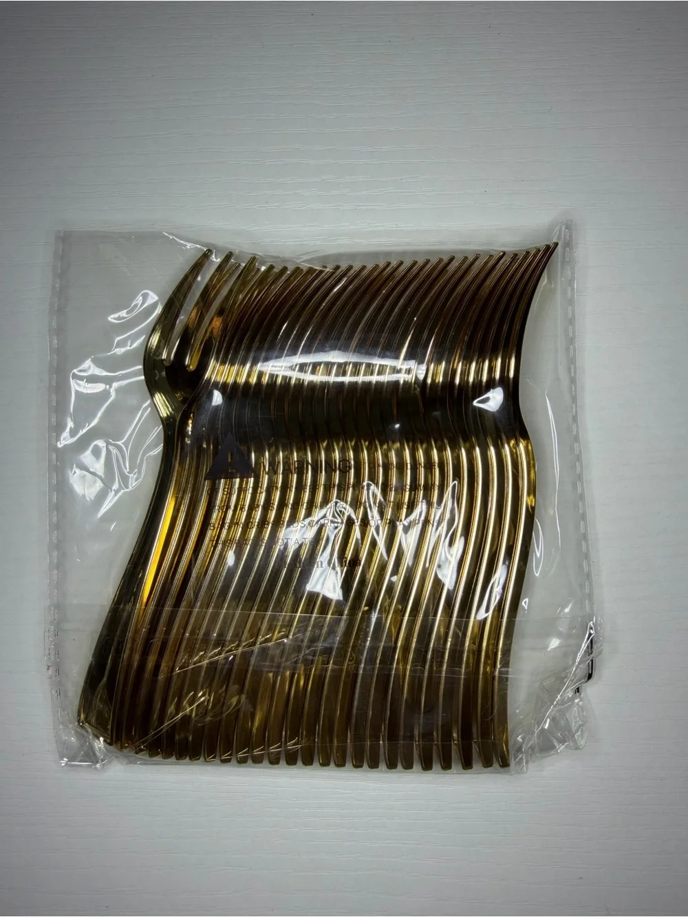Appetizer/Dessert Plastic Mini Forks - Gold